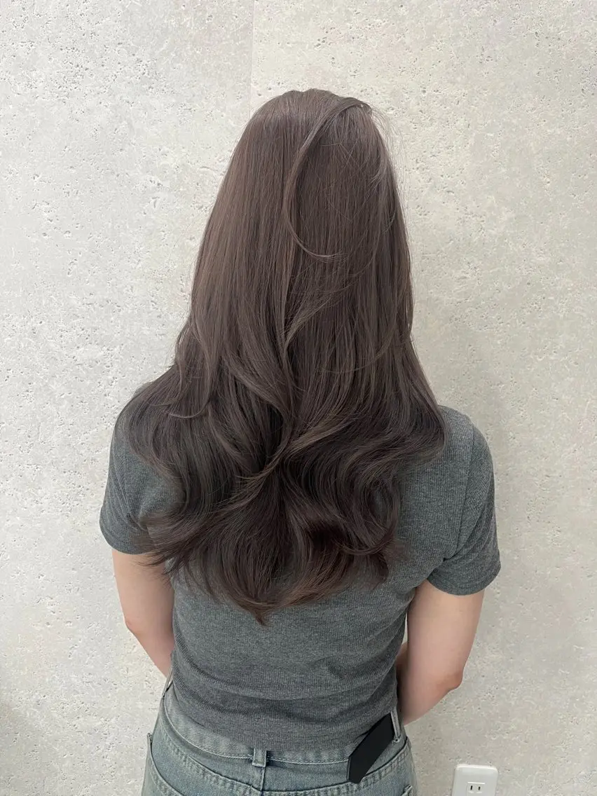 ロング カラー ヘアアレンジ 💓色落ちまで綺麗な 垢抜けカラー💓のヘアスタイル