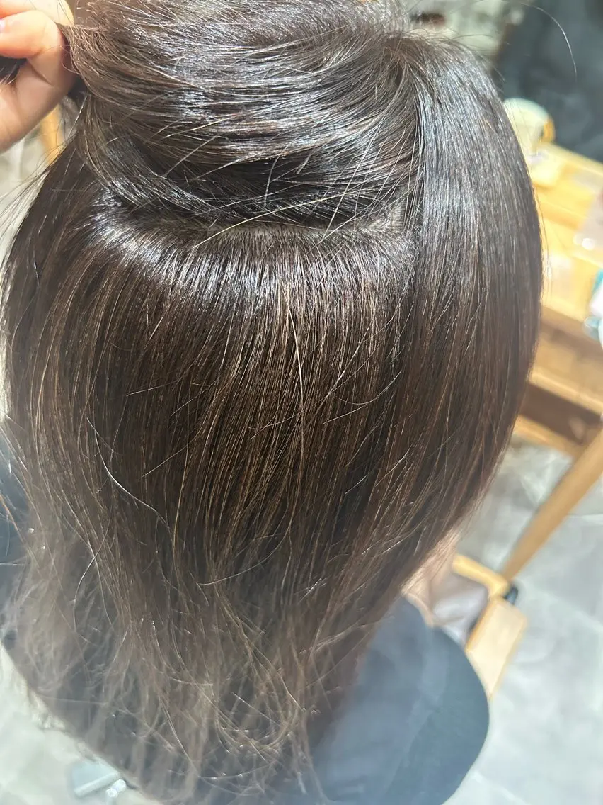 セミロング カラー LaBless うえのあかねのヘアスタイル