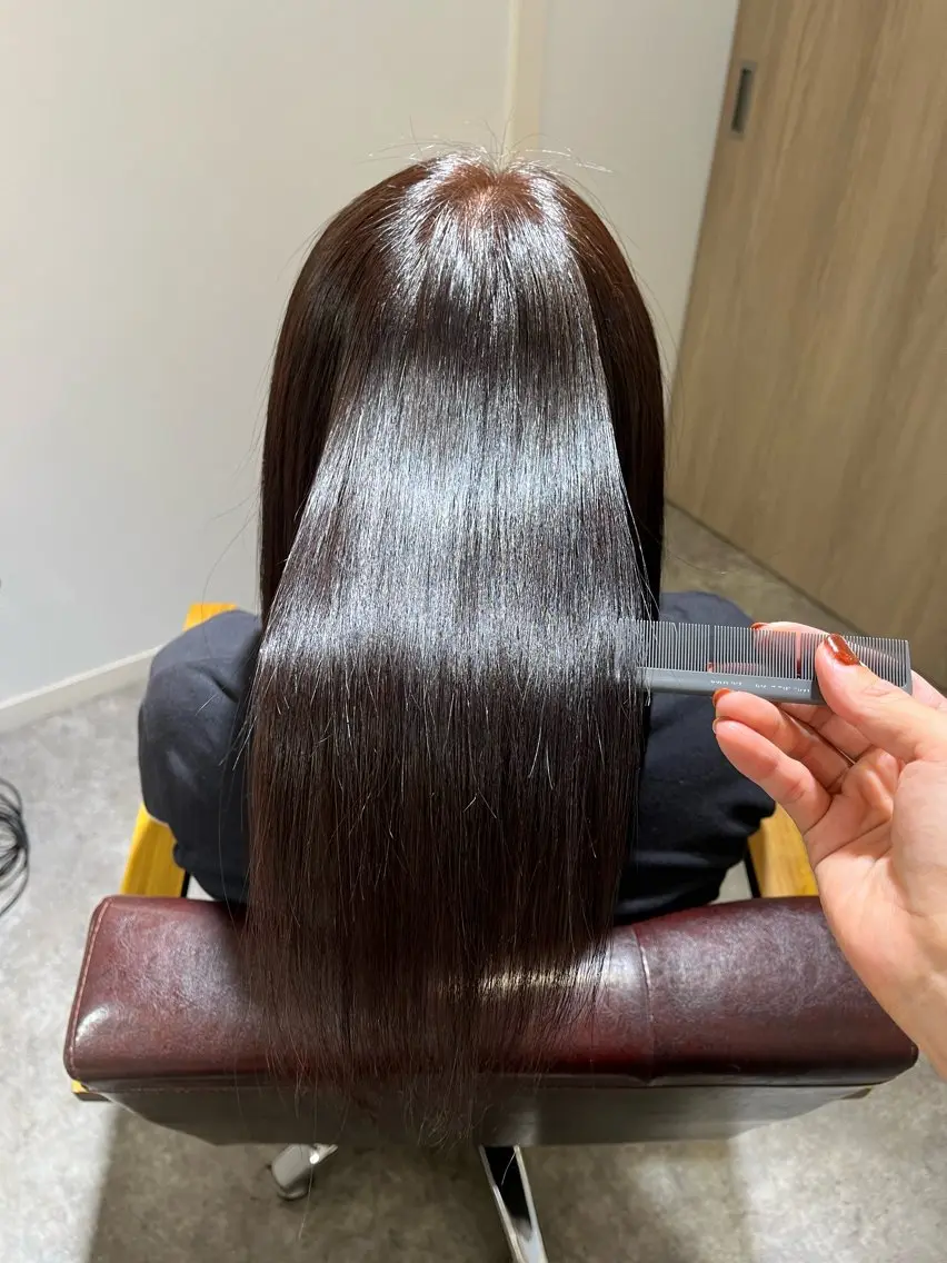 パーマ 縮毛矯正 カット ヘアカラー 縮毛矯正 堀越 エリのヘアスタイル