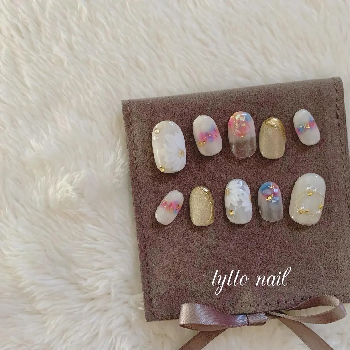 ネイル 成人式 フラワーネイル 韓国ネイル マグネットネイル ミラーネイル tytto nail ❤︎‪‪eri‪‪のネイルデザイン