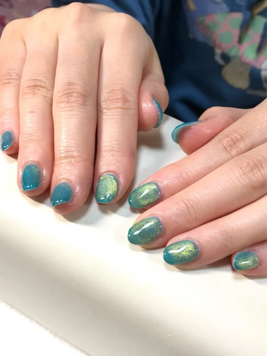 ネイル キラキラネイル マグネットネイル ハンドネイル salon *meehoのネイルデザイン