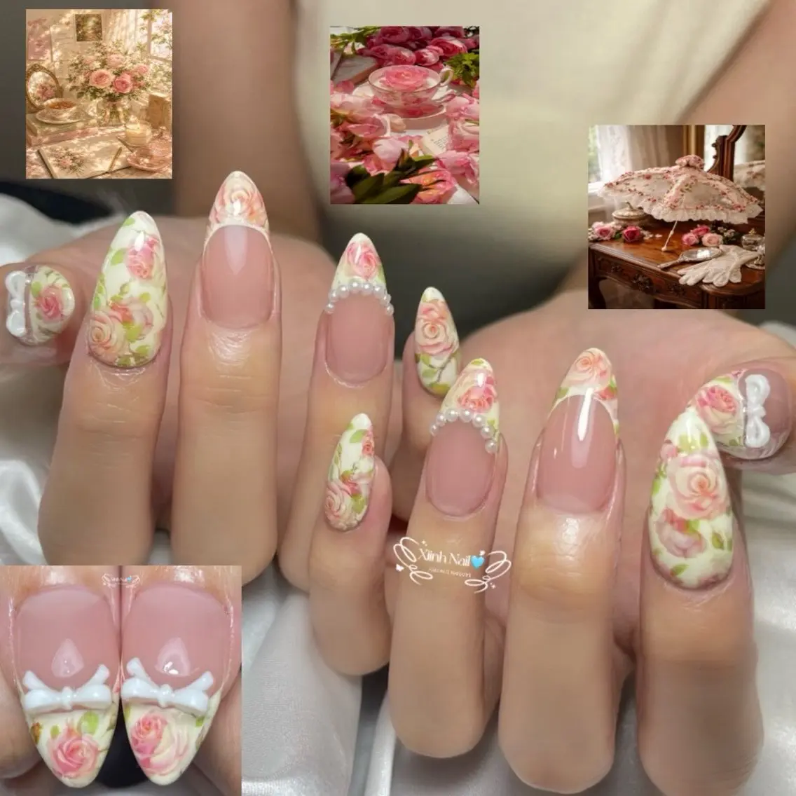 ネイル チークネイル 桜ネイル 長さ出し フットネイル ジェルネイル ハンドネイル XIINH NAIL SALONのネイルデザイン