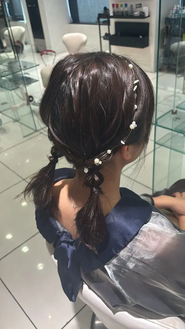 ミディアム ヘアアレンジ ヘアセット H. shinkaiのヘアスタイル