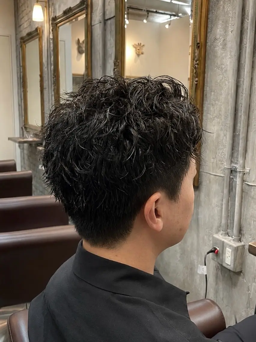 パーマ メンズ パーマ 梅本 春菜のヘアスタイル