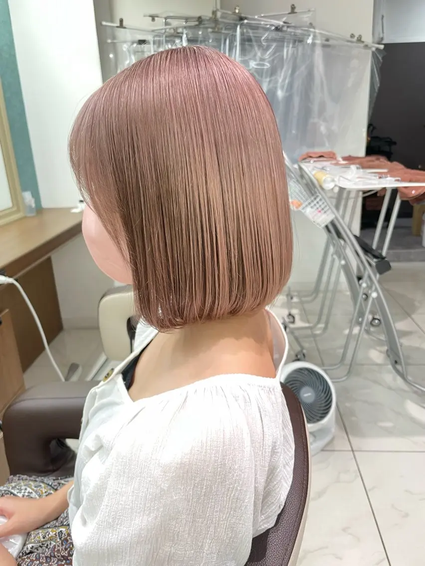 ミディアム カラー ブリーチ ヘアカラー 店長福島成美/髪質 改善縮毛矯正/カラーのヘアスタイル