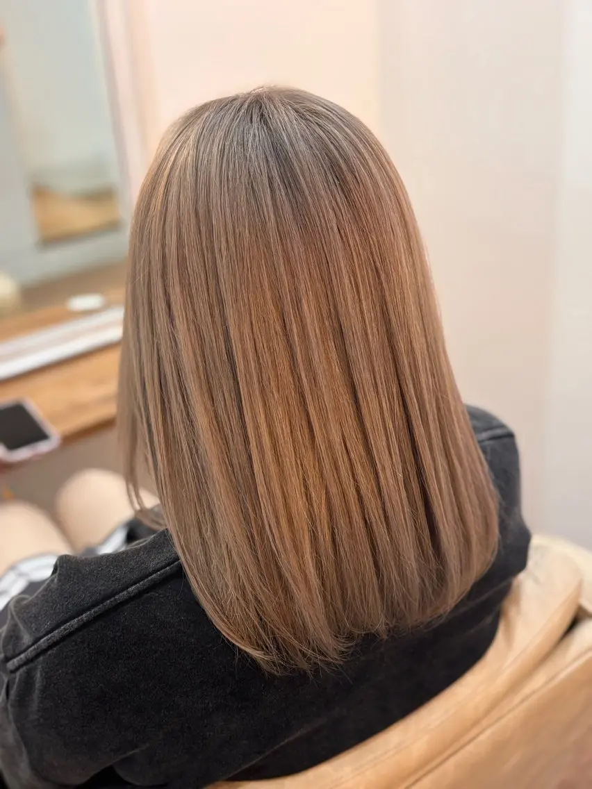 セミロング カラー ヘアカラー 永井大樹✨ 透明感カラー✨のヘアスタイル