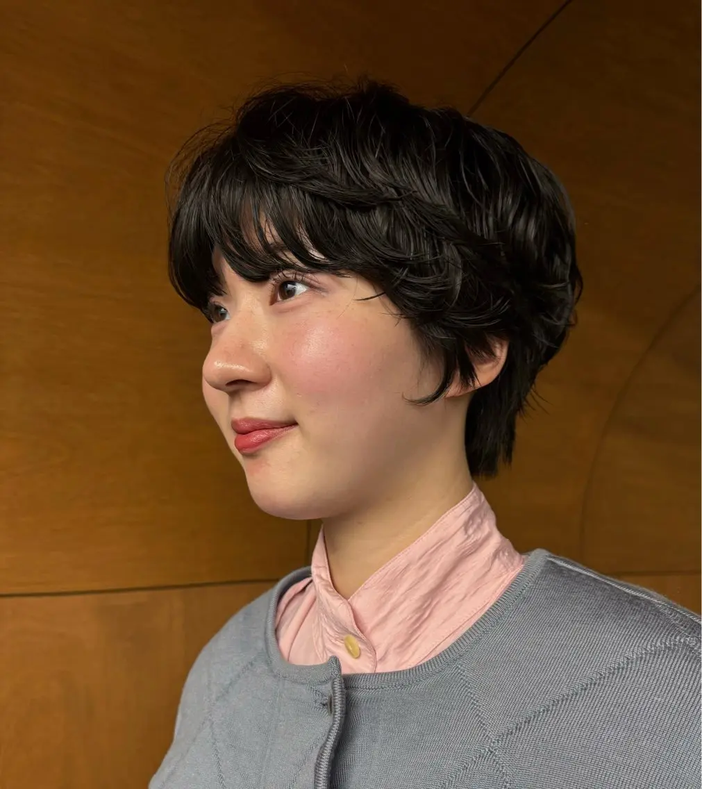 ショート パーマ 青木 若菜のヘアスタイル