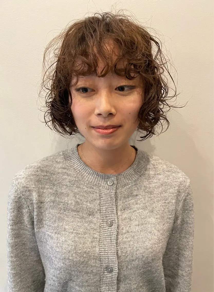 ショート カラー パーマ ボブ／パーマ指名 No. 1🍃れんとのヘアスタイル
