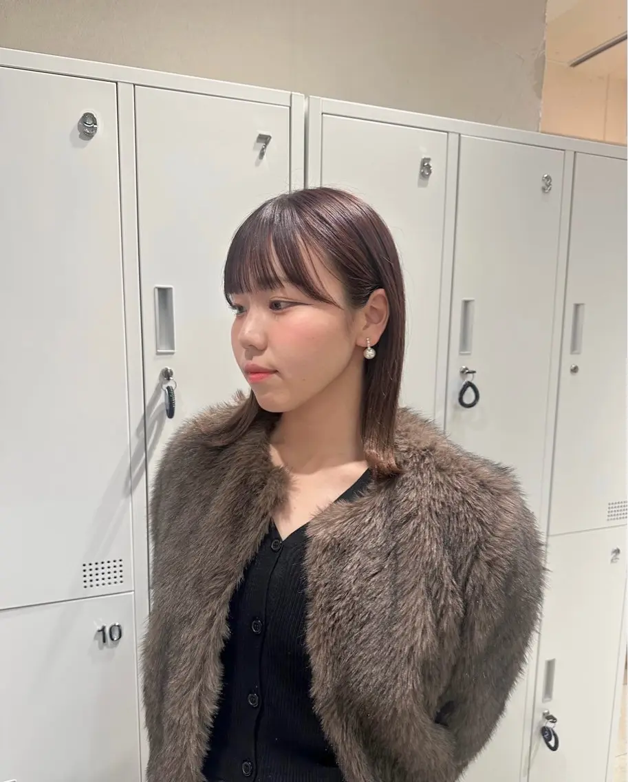 ミディアム カット ヘアカラー トリートメント aoi🍀暖色 /透明感カラー♡のヘアスタイル