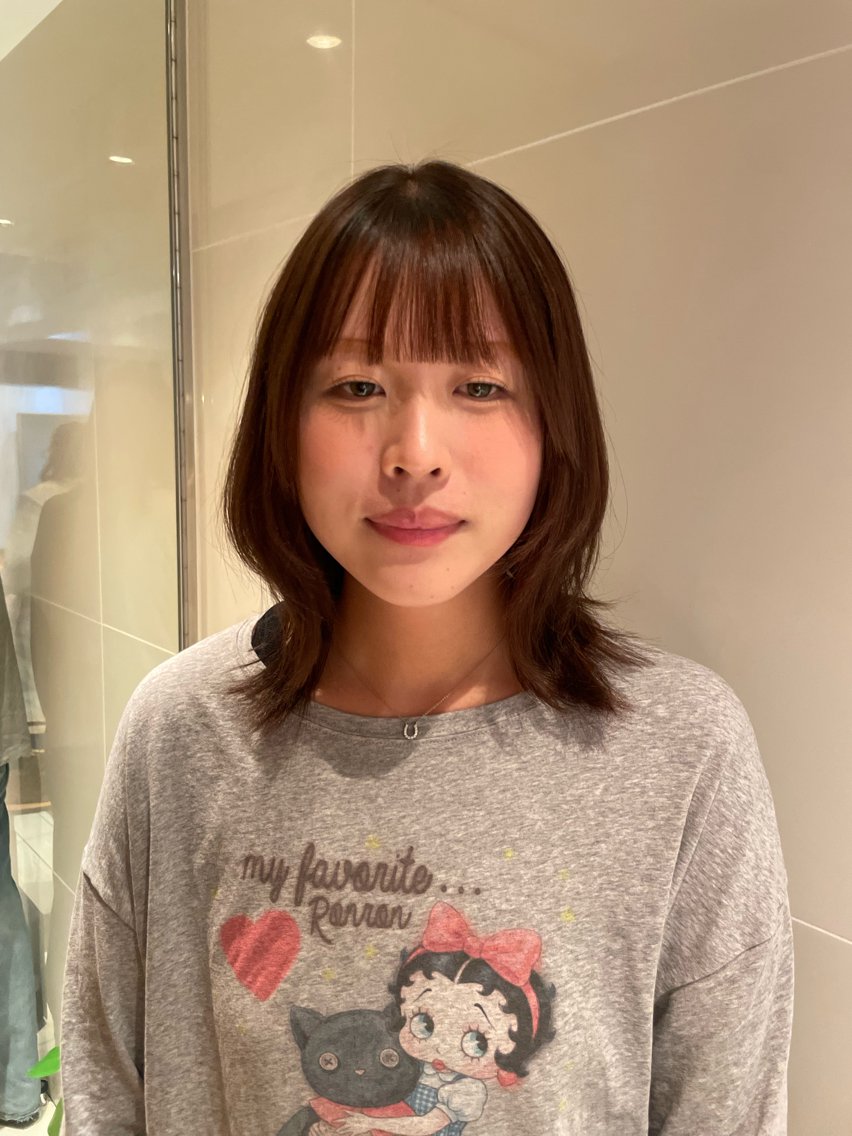セミロング カラー パーマ ブラウンカラー カット ヘアカラー 縮毛矯正 レイヤー/縮毛矯正 🪄chihiroのヘアスタイル