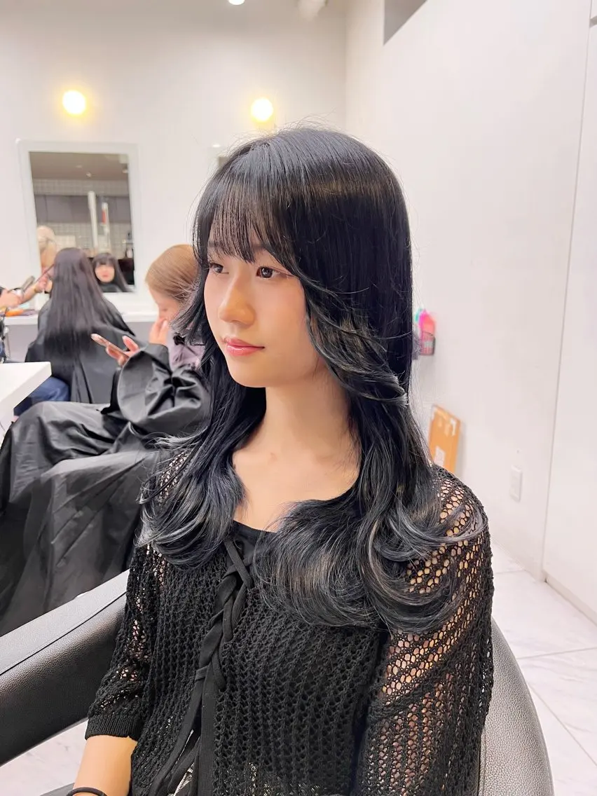 セミロング カラー パーマ ヘアアレンジ メンズ 上品＆韓国風 🥀海心🥀のヘアスタイル