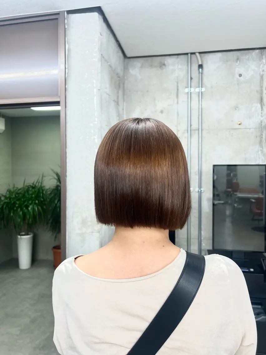 ショート ボブ 縮毛矯正 長田 すみれ子のヘアスタイル