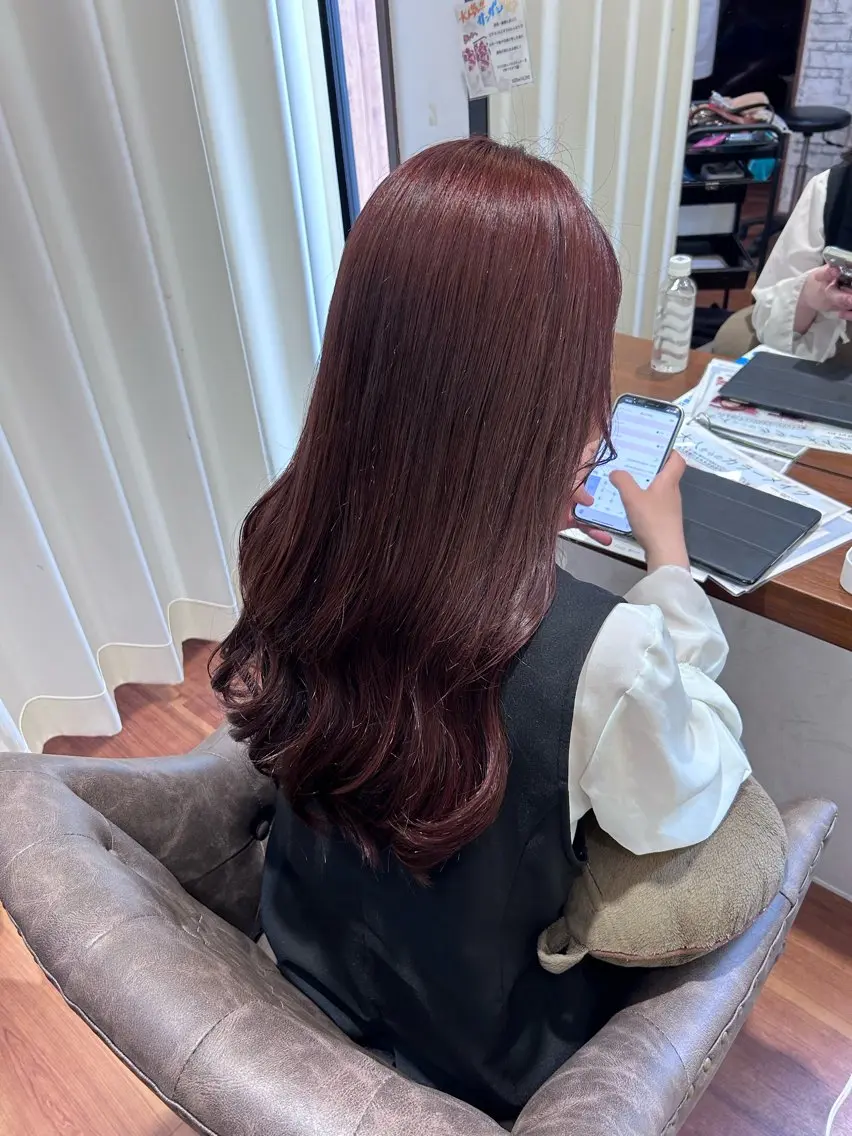 ロング カラー ラベンダーカラー ラベンダーピンク ピンクカラー 廣瀬 美月のヘアスタイル