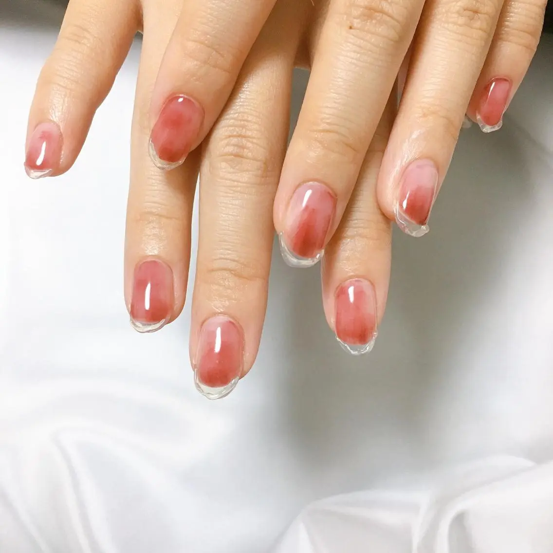 ネイル クリアネイル フレンチネイル ニュアンスネイル ハンドネイル nailsalon Asryのネイルデザイン