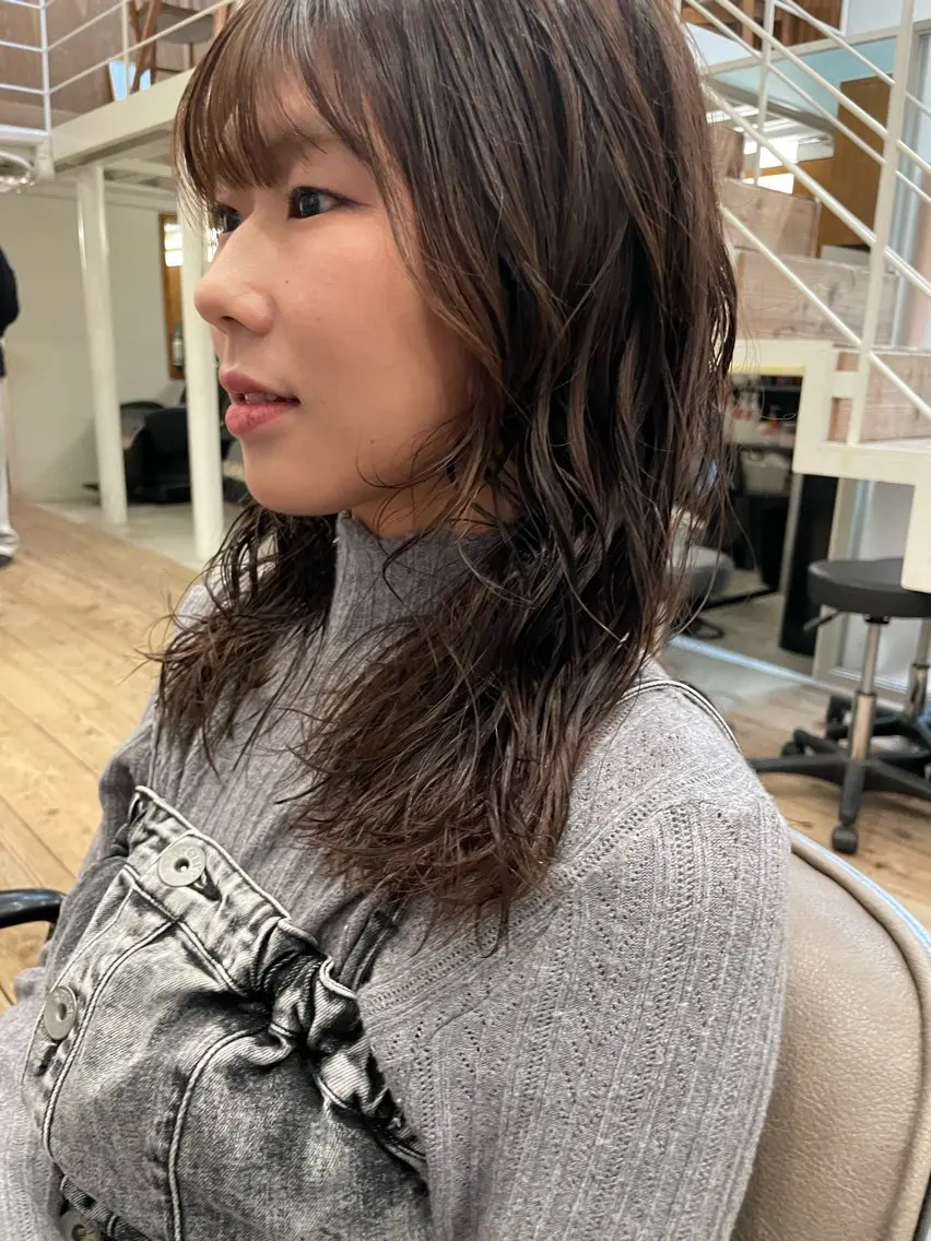 ミディアム 🍁ボブパーマ.レイ ヤーボブ🍁陸来のヘアスタイル