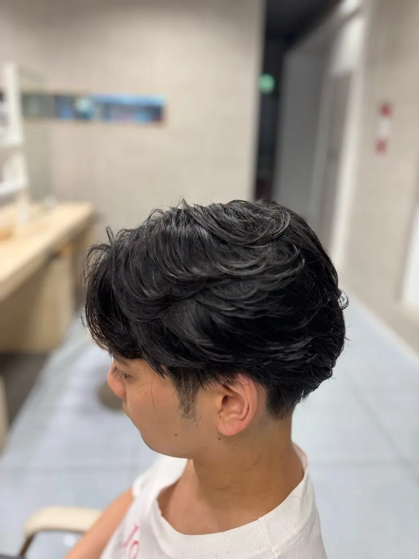 ショート パーマ メンズ カット パーマ メンズ特化韓国風 パーマスタイル/りんのヘアスタイル