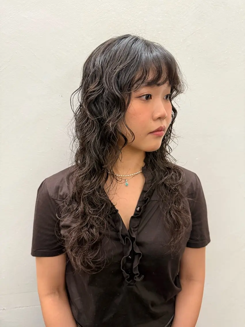 ロング パーマ カット パーマ トリートメント 似合わせレイヤー/ ケアパーマ/高倉のヘアスタイル