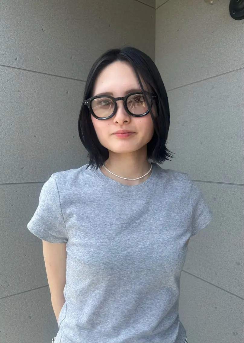 カラー ブルーカラー 透明感カラー 盛田 あかりのヘアスタイル