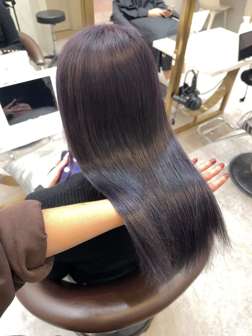 セミロング カラー ヘアアレンジ ヘアカラー トリートメント 天神/ブリーチ/ ブリーチなしカラーのヘアスタイル