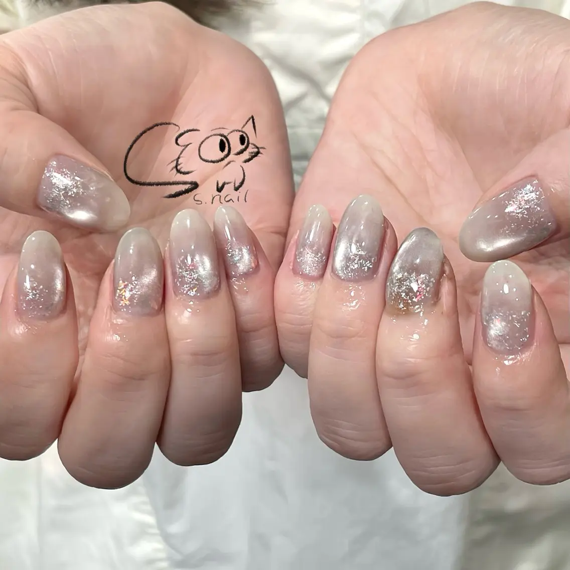 ネイル チークネイル フレンチネイル グラデーション マグネットネイル ワンカラーネイル S.nail _のネイルデザイン