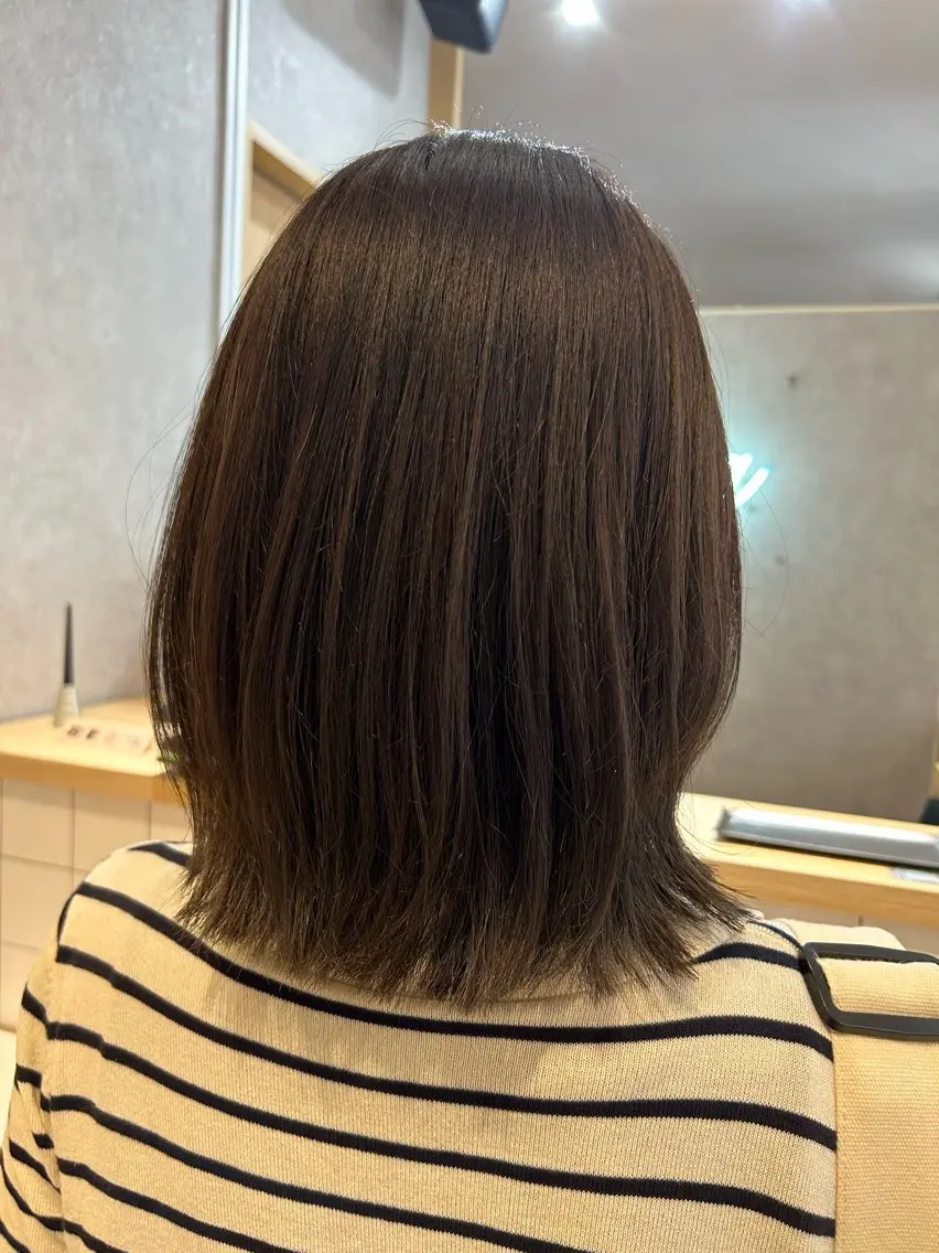 ショート カラー ボブレイヤー ボブ レイヤーカット mizuki roan多々良店のヘアスタイル
