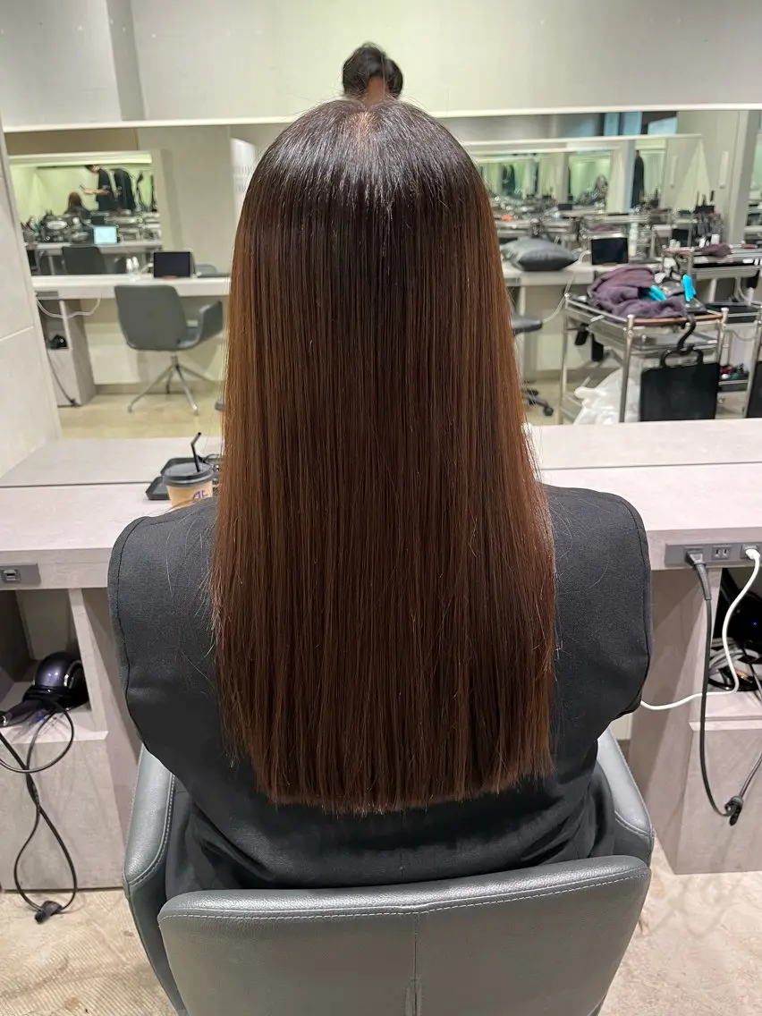 セミロング パーマ 縮毛矯正 縮毛矯正 特化生田のヘアスタイル