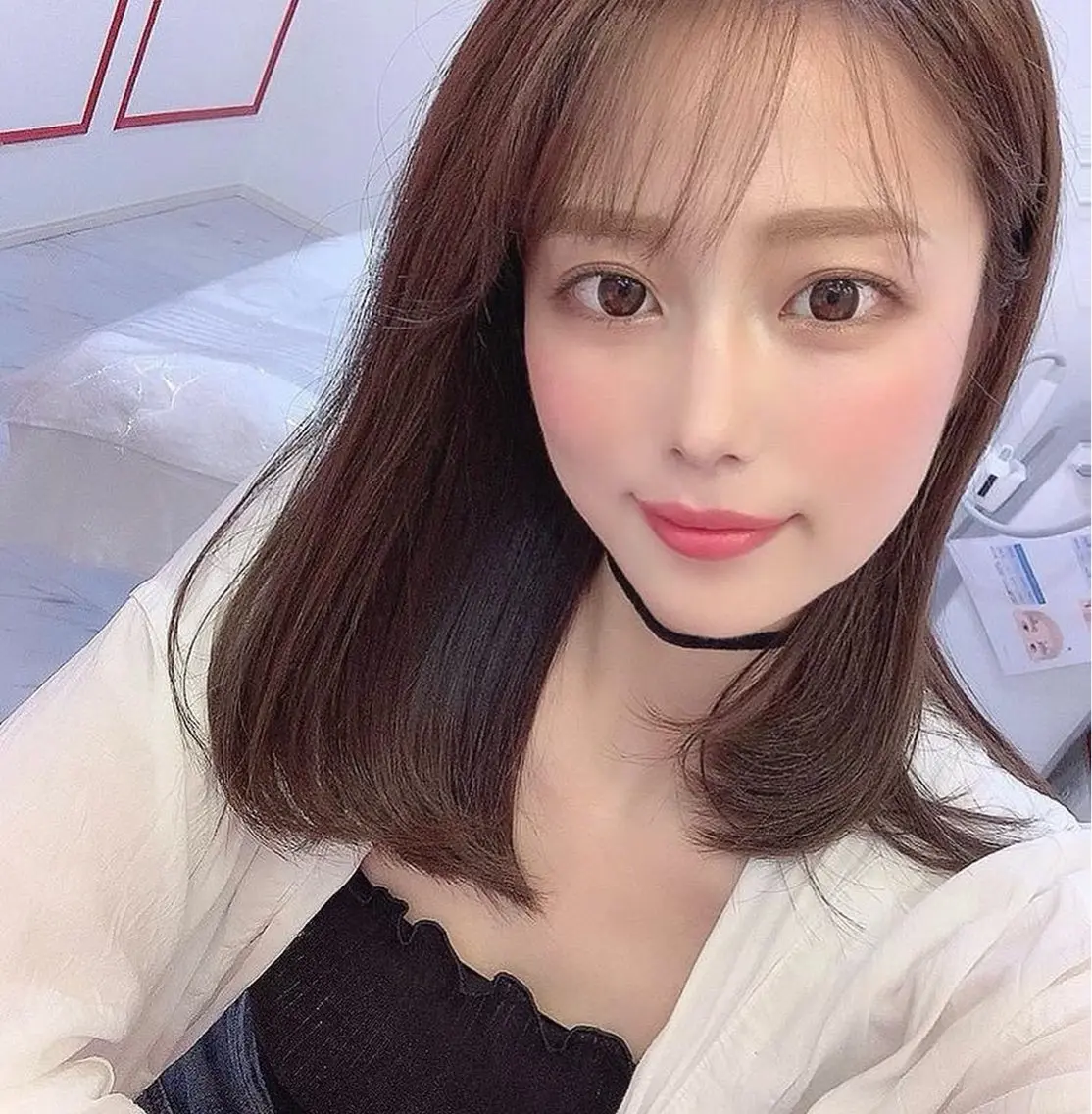 セミロング 縮毛矯正 トリートメント 古山 瞳のヘアスタイル