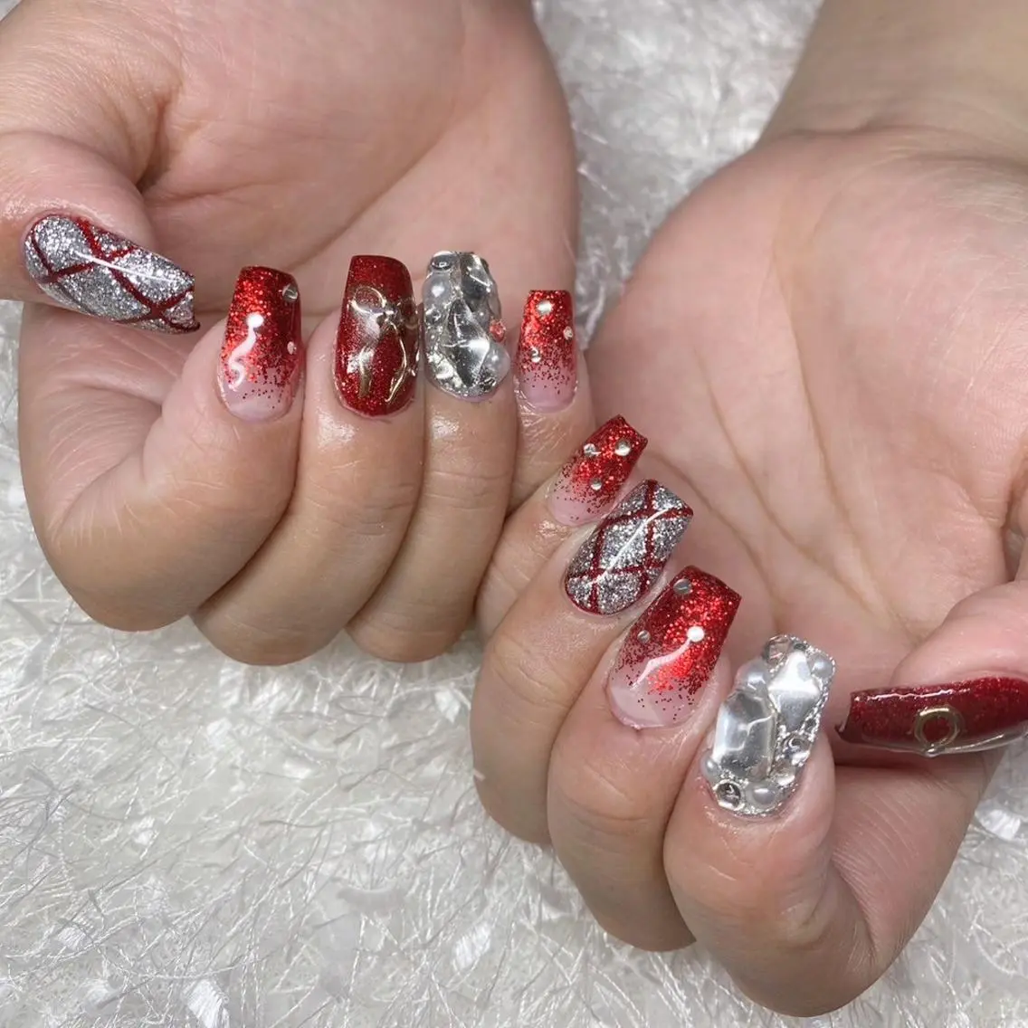 ネイル 長さ出し フレンチネイル ジェルネイル グラデーション 韓国ネイル ハンドネイル Nail&eye Belire 新宿のネイルデザイン