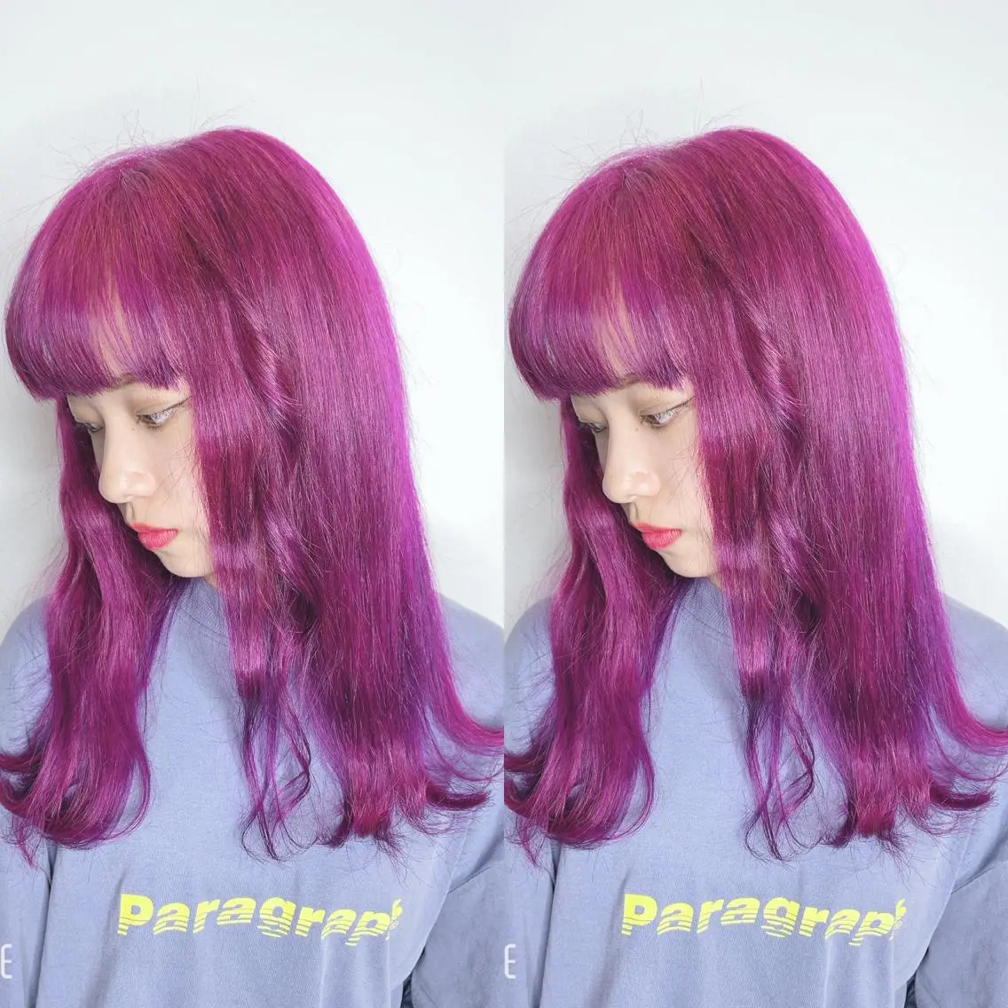 ロング カラー パープルカラー ヘアカラー トリートメント 似合わせ/ カラー.岡田友仁のヘアスタイル
