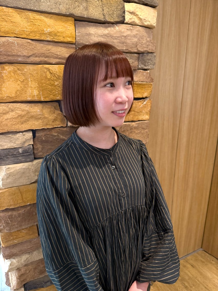 ショート カラー ボブ 髪質改善 トリートメント カット ヘアカラー トリートメント 🉐学生&U24🉐 ミニモ限定🤩千田のヘアスタイル