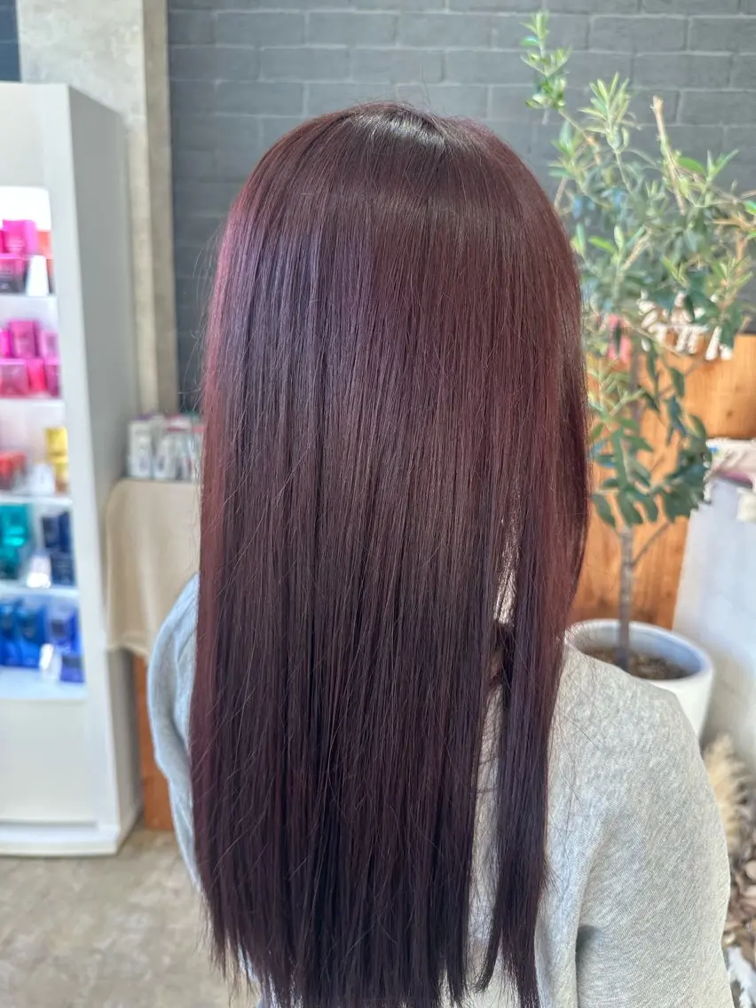 ロング カラー ボルドーカラー ヘアカラー 2do Yu-kiのヘアスタイル