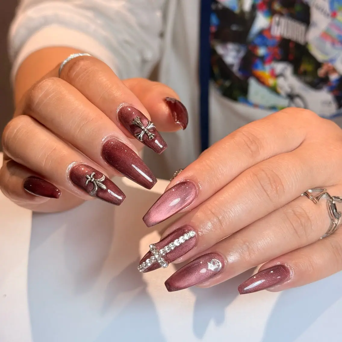 ネイル アートネイル チークネイル フレンチネイル グラデーション キラキラネイル ハンドネイル Risa_ Nailのネイルデザイン