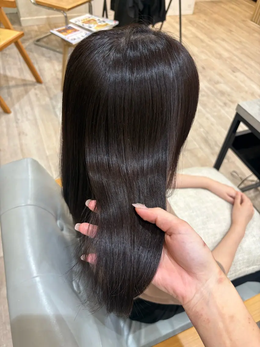 ミディアム ヘアカラー トリートメント 大木 唯月のヘアスタイル
