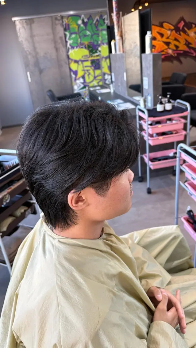 ミディアム 縮毛矯正 永倉 迅人 /メンズカットパーマのヘアスタイル