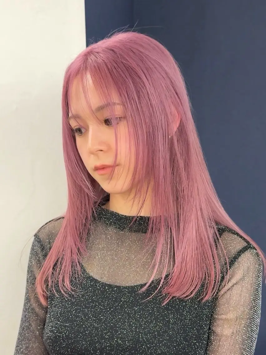 ロング カラー アッシュ ベージュカラー ブリーチ ケアブリーチ ダブルカラー カット ヘアカラー トリートメント ブリーチ　ハイトーン 特化🌈フジタハルキのヘアスタイル