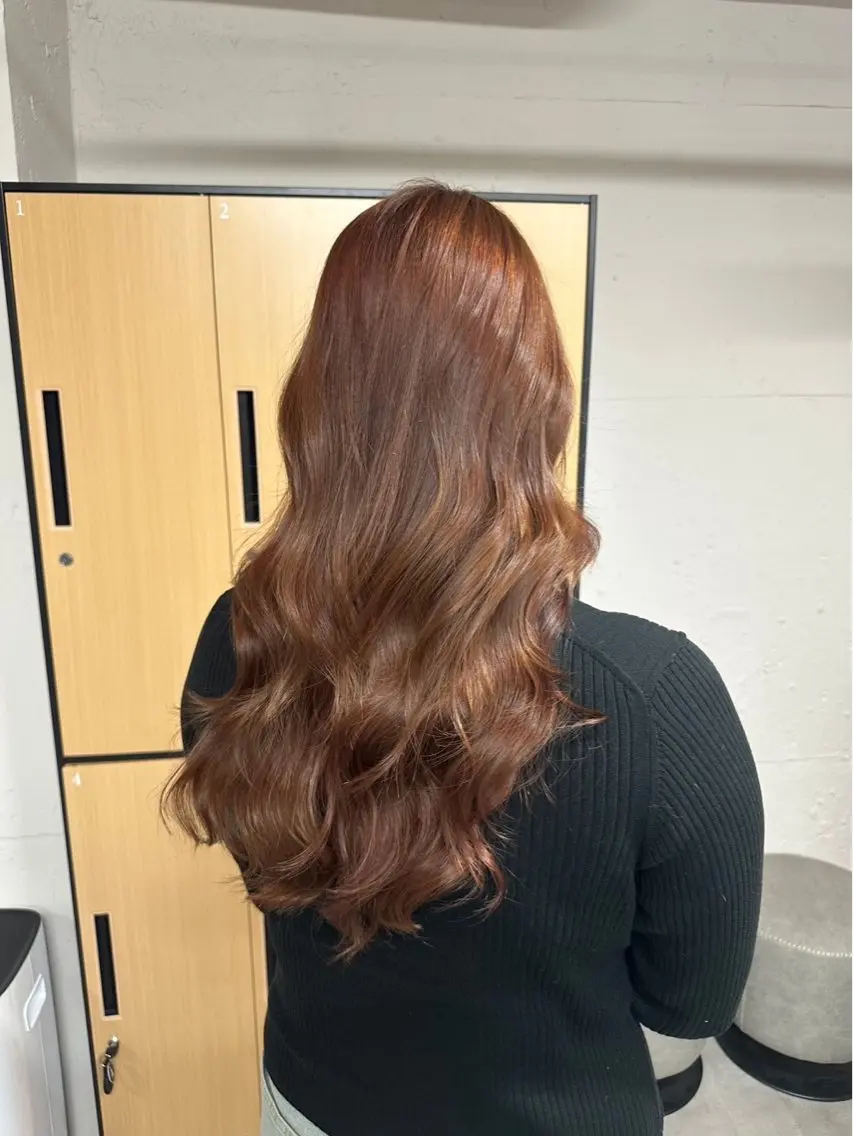 ロング カット ヘアカラー トリートメント tokute 中野真咲🐺のヘアスタイル