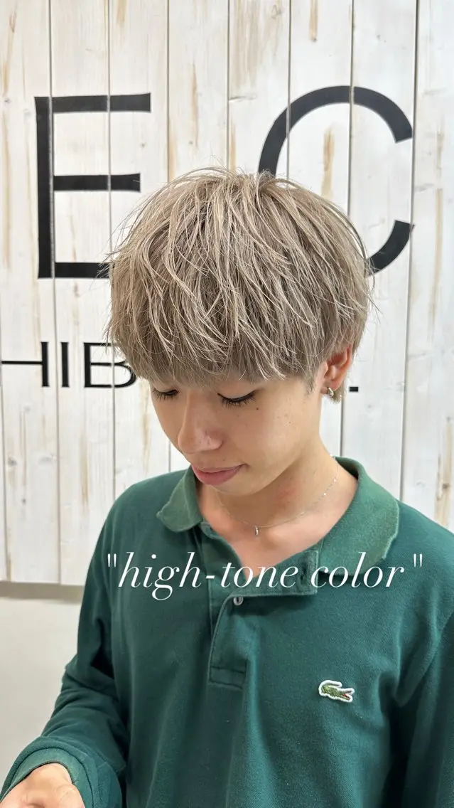 カラー パーマ メンズ メンズハイトーン ハイトーンカラー カット ヘアカラー メンズ特化 ⚡️ナツキ⚡️のヘアスタイル