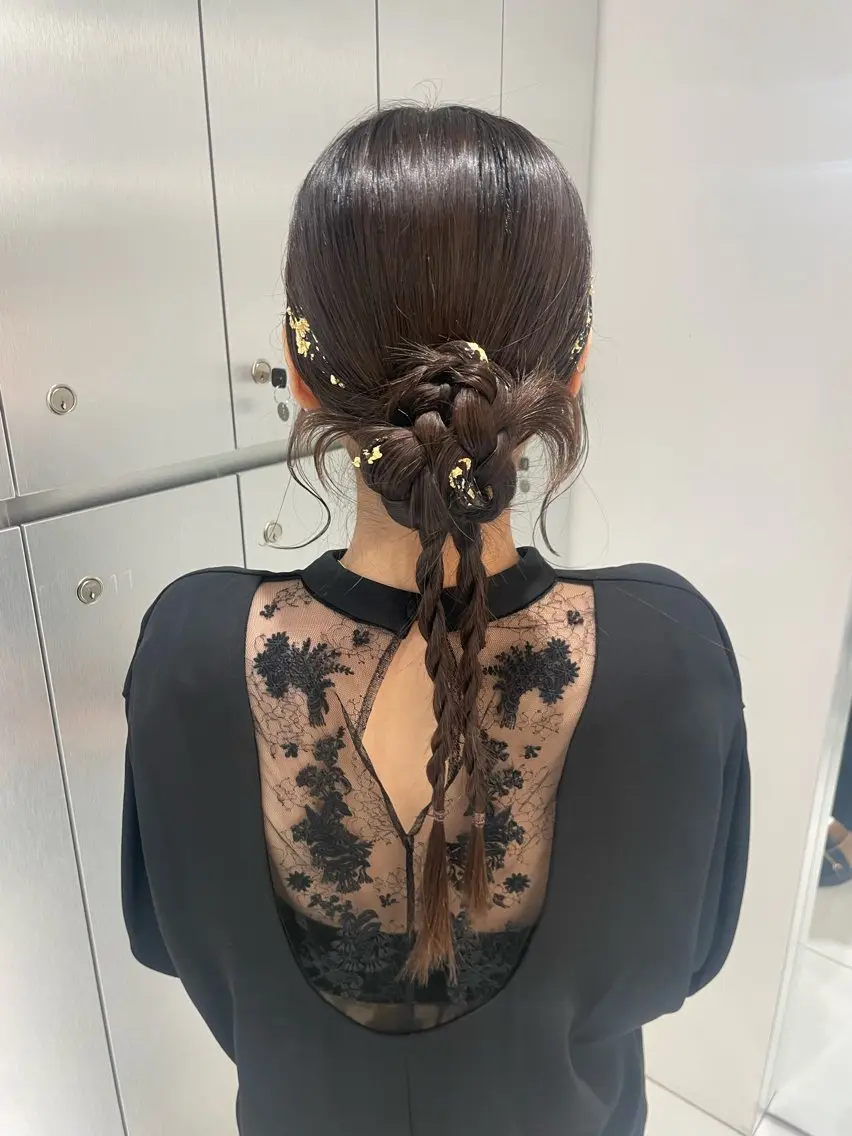 ヘアアレンジ 結婚式・ブライダル ヘアセット ヘアセット🎀耳つぼ 👂💎MONAMIのヘアスタイル