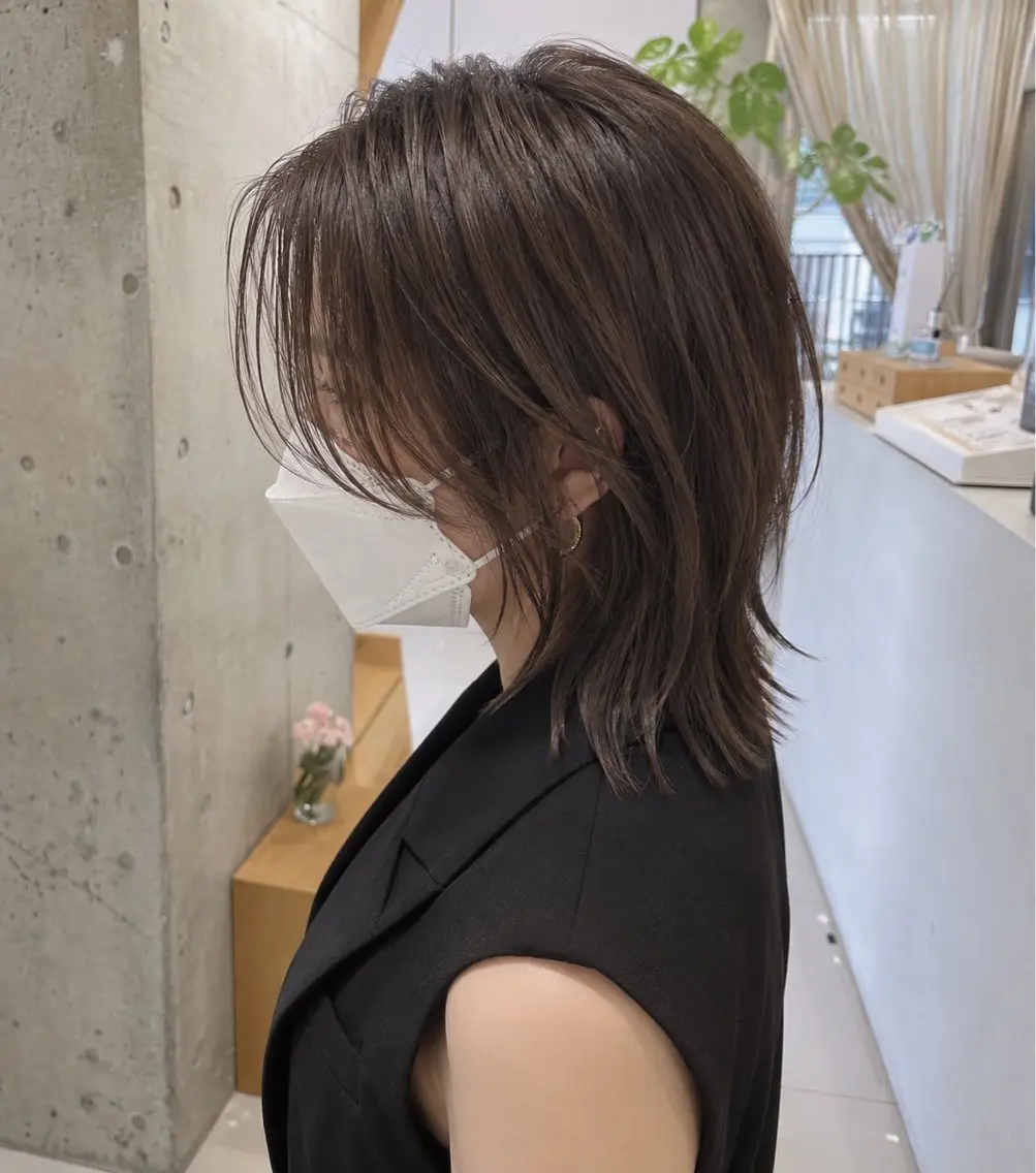 ミディアム ハッシュカット 🦋NIA🦋 SALONECINQのヘアスタイル