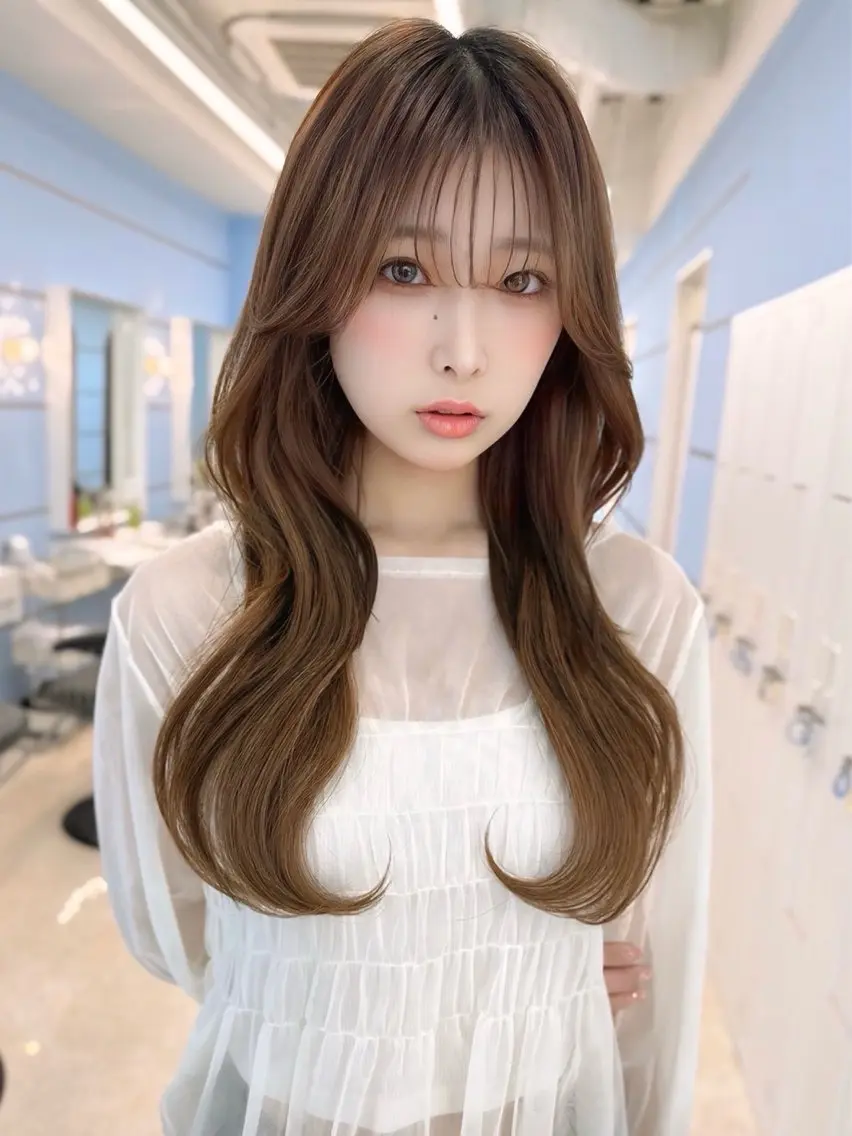 ロング カラー くびれヘア 韓国風ヘア レイヤーカット カット 🌺KYOKA/ レイヤーカットのヘアスタイル