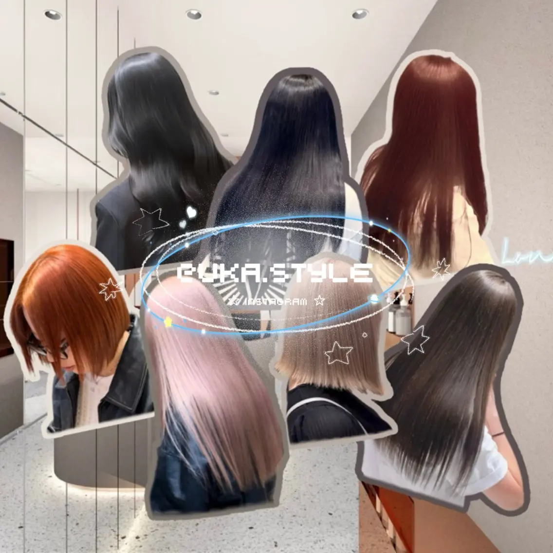 ロング カラー ヘアアレンジ ブリーチ 縮毛矯正 カット ヘアカラー 縮毛矯正 トリートメント YUIKA☆髪質改善 小顔カット艶カラーのヘアスタイル