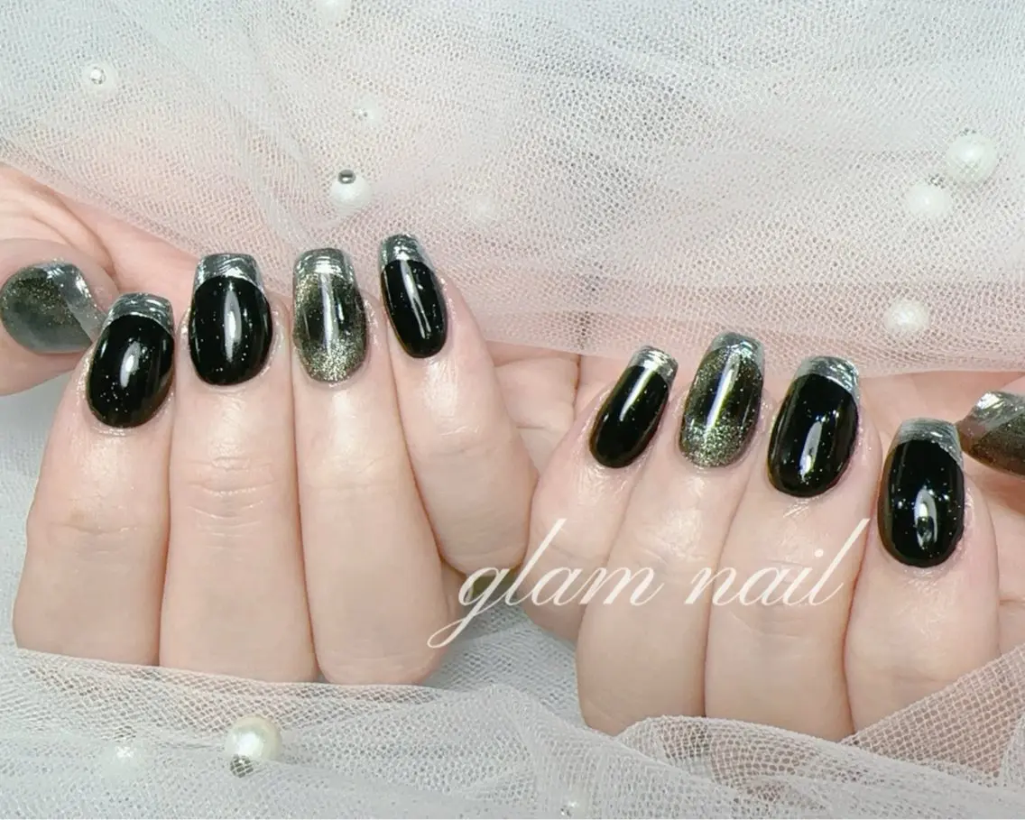 ネイル ハンドネイル エツメ💅 長さだし🎀デザインのネイルデザイン