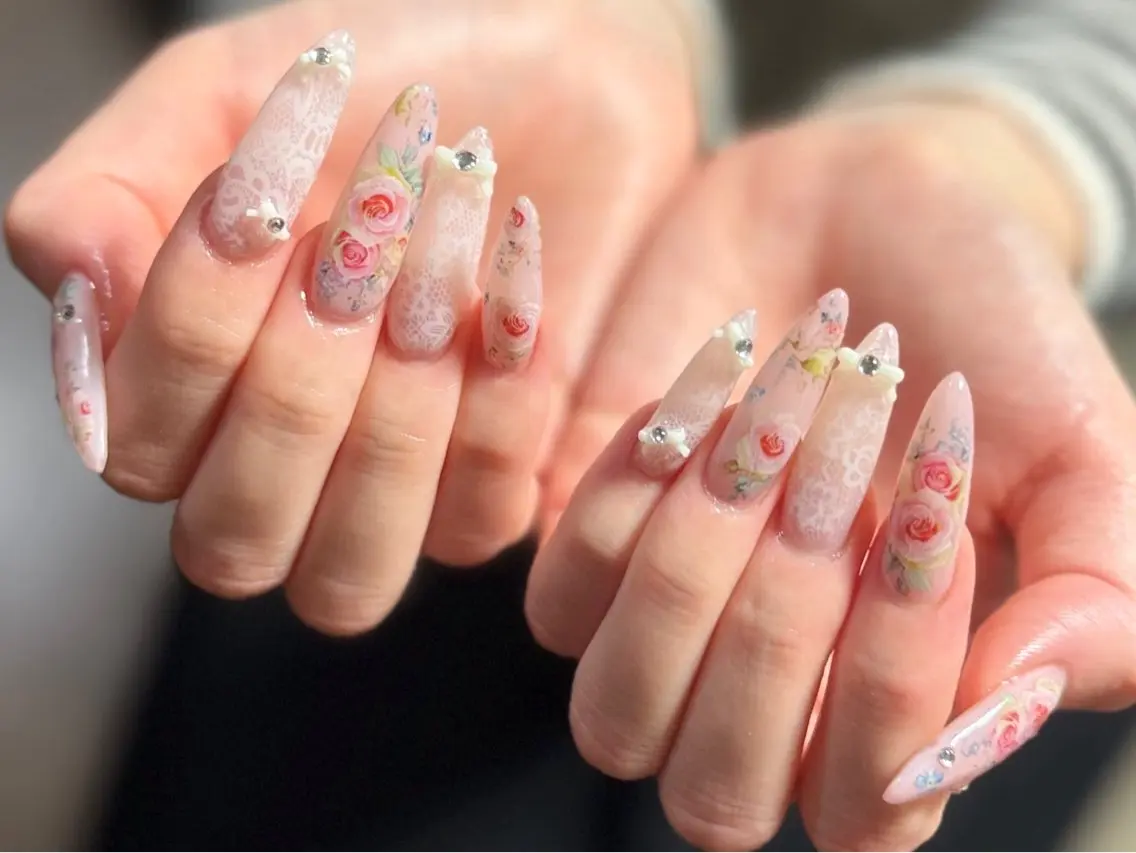 🤍オープン記念価格40%オフ❤️10本長さ出し+フルアート10本【オフなしの方はこちら】の写真