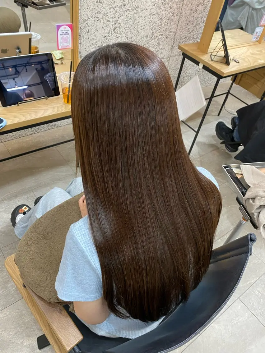 ロング 縮毛矯正 佐藤 森夏のヘアスタイル