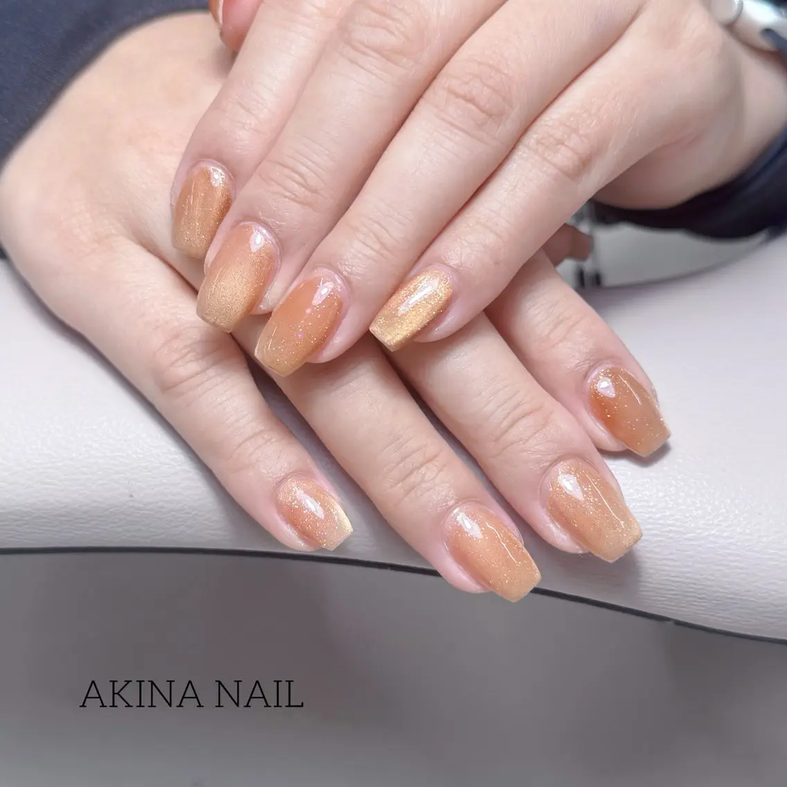 セミロング 韓国風ヘア ハンドネイル Akina Nail 亀戸のネイルデザイン