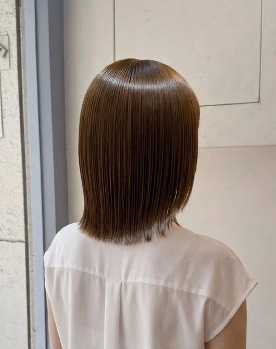 ミディアム 松下 沙織のヘアスタイル