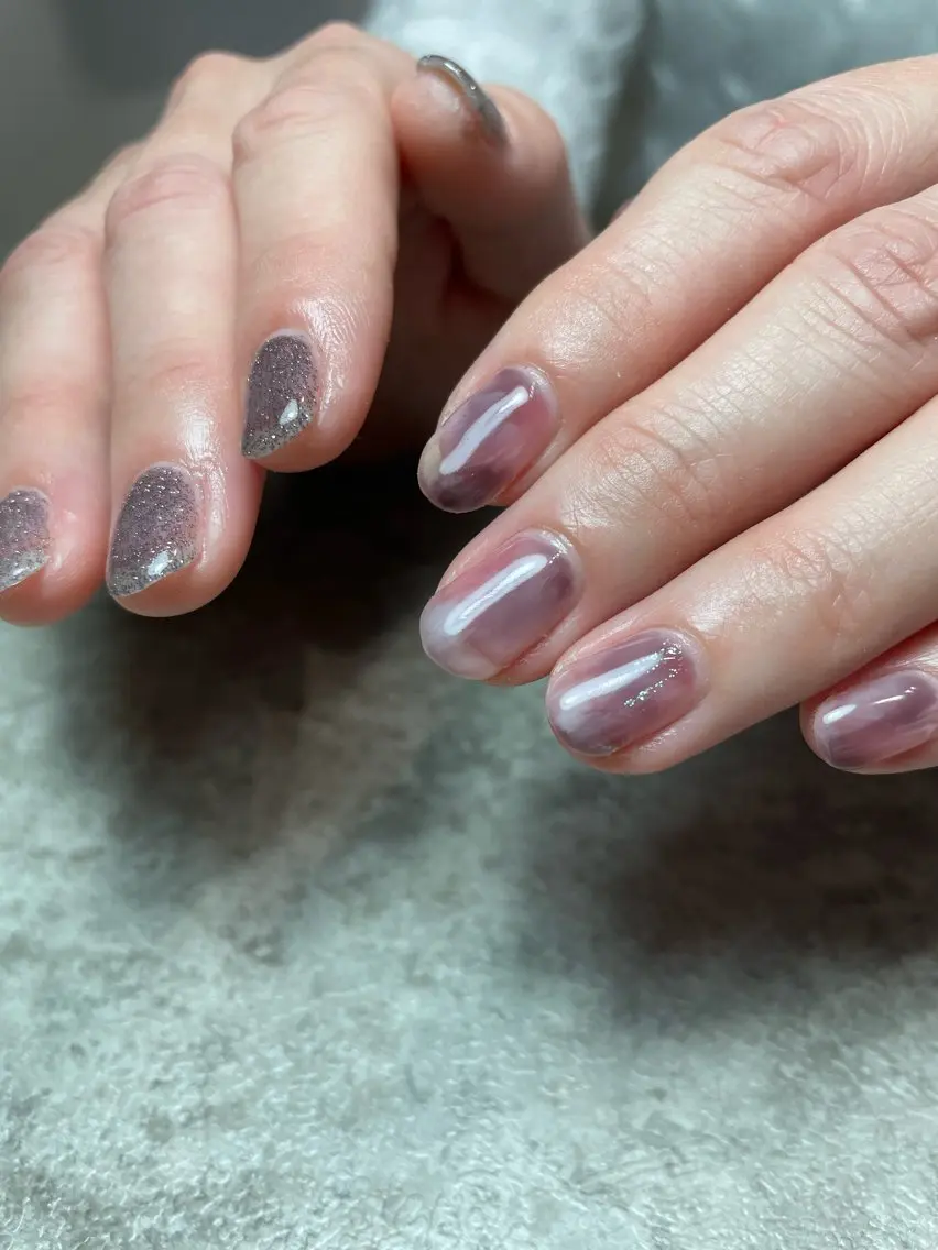ネイル フラッシュネイル ニュアンスネイル irodori ayaのネイルデザイン