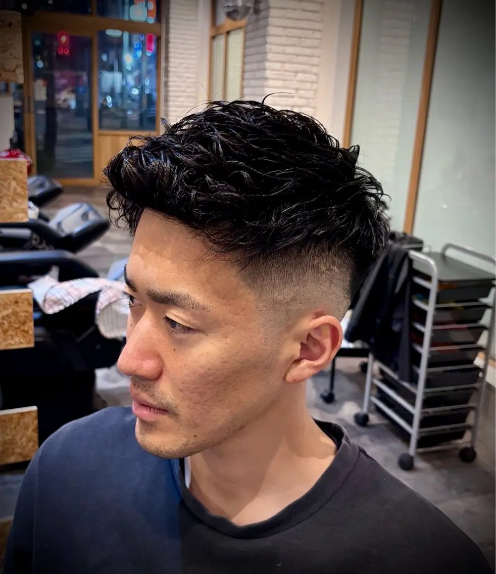 スキンフェード+シャンプーの写真