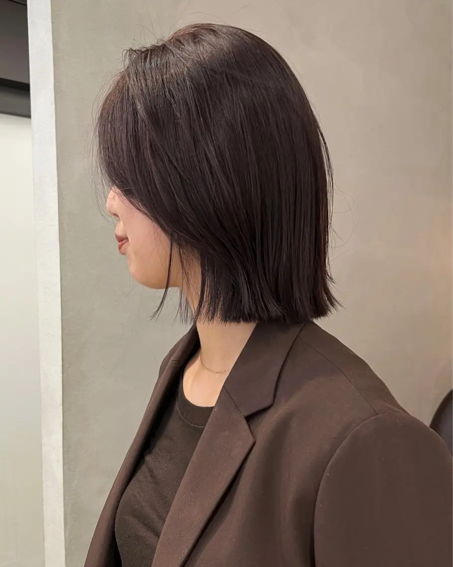 カラー ブラウンカラー 透明感カラー ラベンダーカラー noki /bob layerのヘアスタイル