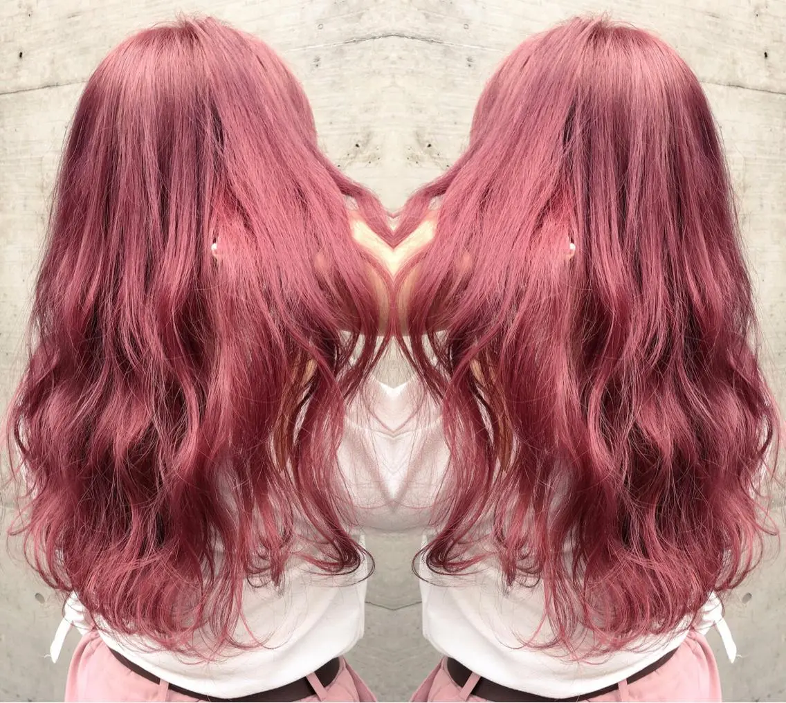 ロング ロング ヘアカラー ヘアセット 韓国ヘア🤍髪質改善 🇰🇷AKANEのヘアスタイル